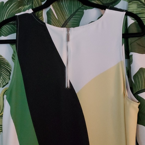 Women's Asymmetrical Sleeveless Dress - Picture 3 of 4